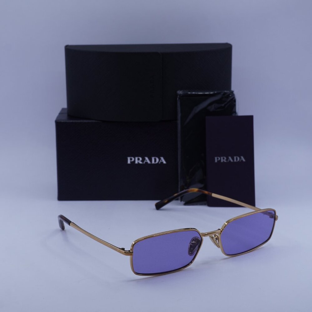 Prada PRA60S 7OE01O Rectangle Sunglasses – Brass - Picture 4 of 8